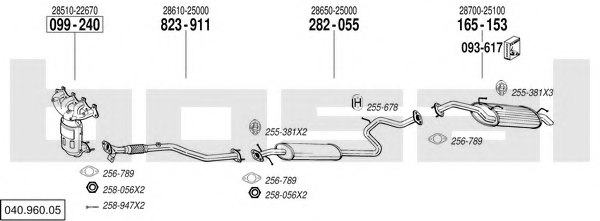 BOSAL 040.960.05 Exhaust System